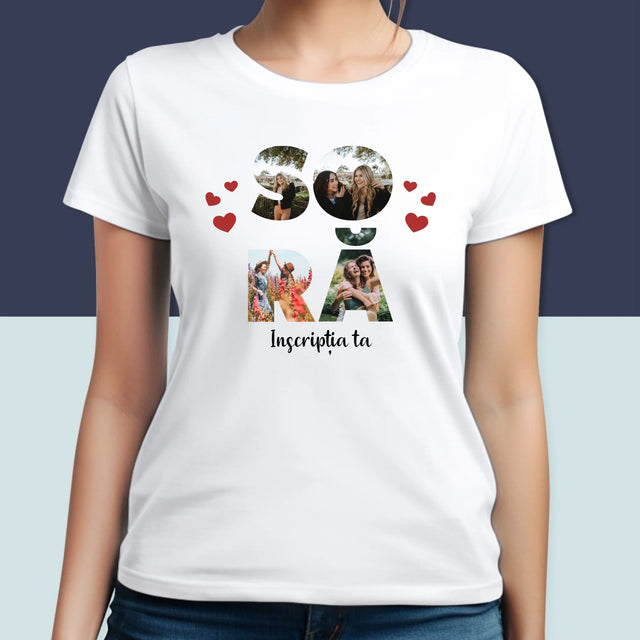 Cuvânt Din Fotografii: Soră Din Fotografiile Tale - Tricou Pentru Femei