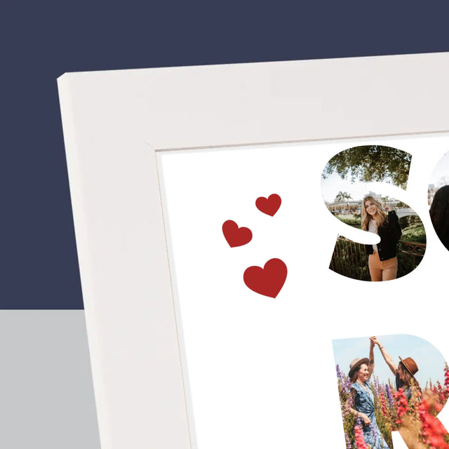 Cuvânt Din Fotografii: Soră Din Fotografiile Tale - Ramă Pentru Fotografii (Verticală)