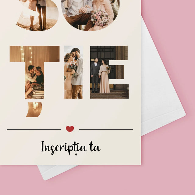 Cuvânt Din Fotografii: Soție Din Fotografiile Tale - Card Cu Felicitări