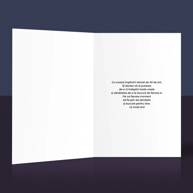 Cuvânt Din Fotografii: 40 Ani Din Fotografiile Tale - Card Cu Felicitări