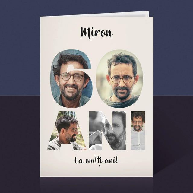 Cuvânt Din Fotografii: 60 Ani Din Fotografiile Tale - Card Cu Felicitări