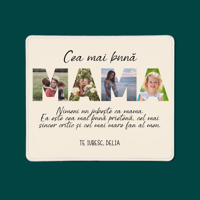 Fotografie Si Semnătură: Te Iubim Mamo - Mouse Pad