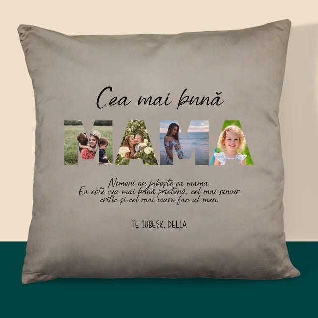 Cuvânt Din Fotografii: Cea Mai Excelentă Mamă Din Lume - Pernă (Cu Fotografie)