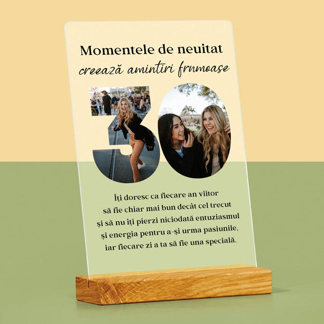 Cuvânt Din Fotografii: 30 De Ani - Imprimare Pe Sticlă Acrilică (Verticală)
