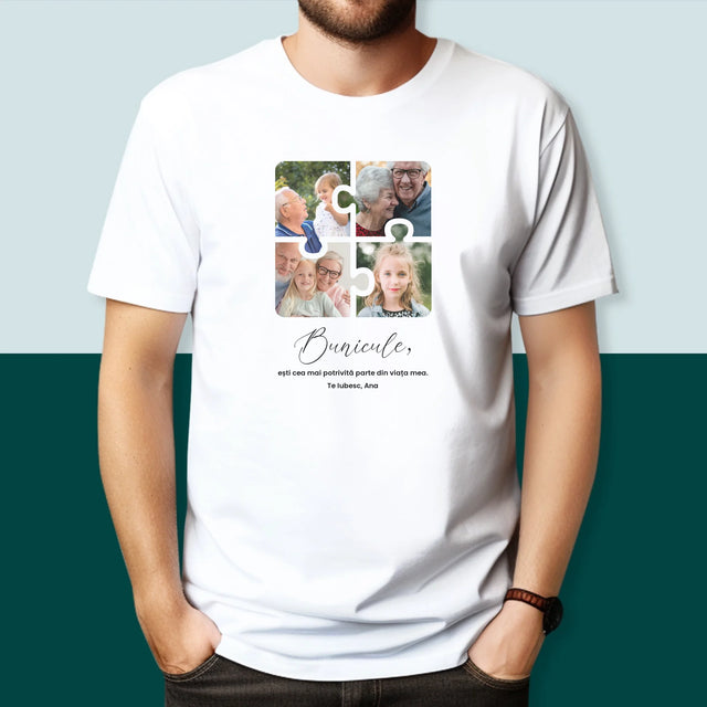 Colaj De Fotografii: Puzzle Fotografii Pentru Bunic - Tricou Pentru Bărbați