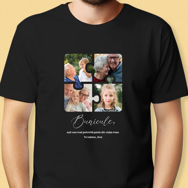 Colaj De Fotografii: Puzzle Fotografii Pentru Bunic - Tricou Pentru Bărbați