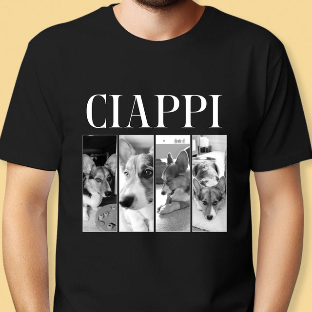 Colaj De Fotografii: Bootleg Clasic Cu Cățeluș - Tricou Pentru Bărbați