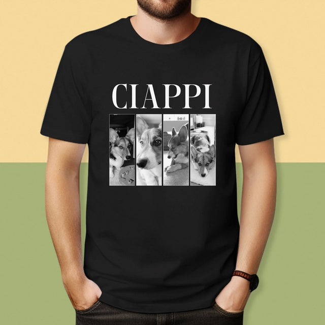 Colaj De Fotografii: Bootleg Clasic Cu Cățeluș - Tricou Pentru Bărbați